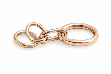 Fototapeta premium Rose Gold Keyring 3D Render