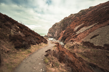 path in the mountains of island