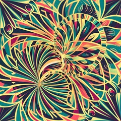 Vector seamless pattern in custom colors