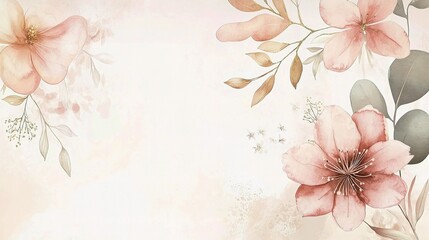 Elegant Watercolor Floral Design for Luxury Wedding Invitation