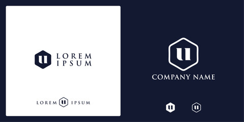 unique u letter Logo and icon classic and modern style © MRANTAZI57