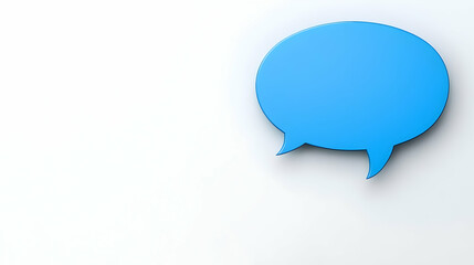 Fototapeta premium Blue 3D Speech Bubble Illustration