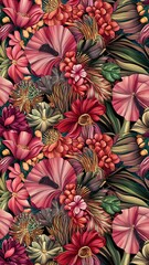 Fototapeta premium Vector Seamless Floral Pattern Illustration. Horizontally And Vertically Repeatable.