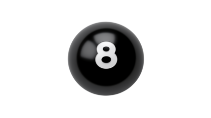 Black Eight Ball on a Dark Background Perfect for Pool Billiards and Games Design