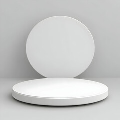 White Circular 3D Render Background