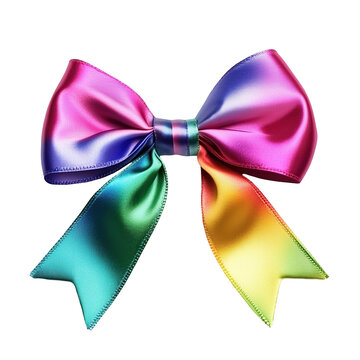 colorful bow on transparent background