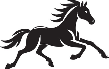 Obraz premium Horse icon silhouette vector with white background