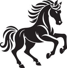 Horse icon silhouette vector with white background