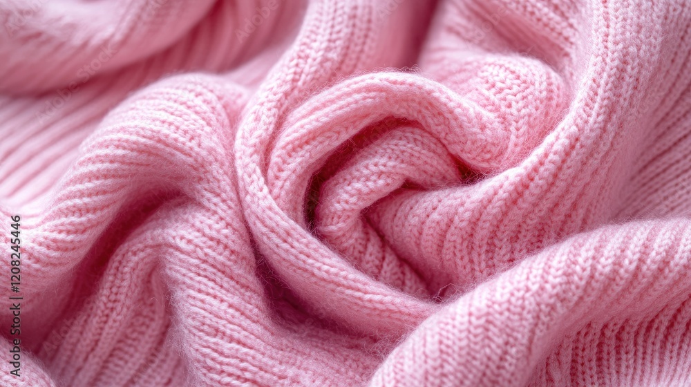 Aufkleber soft pink knitted fabric texture with intricate pearl details creating a warm and inviting backdrop 