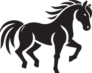 Horse icon silhouette vector with white background