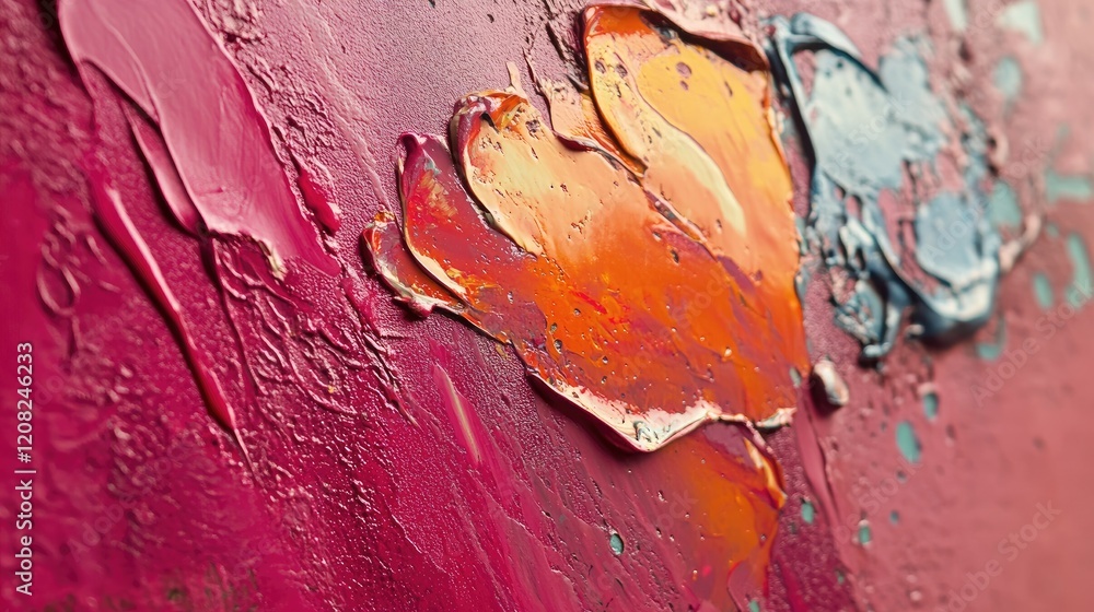 Poster vibrant paint texture with colorful enamel flowing and blending on a canvas creating an abstract and