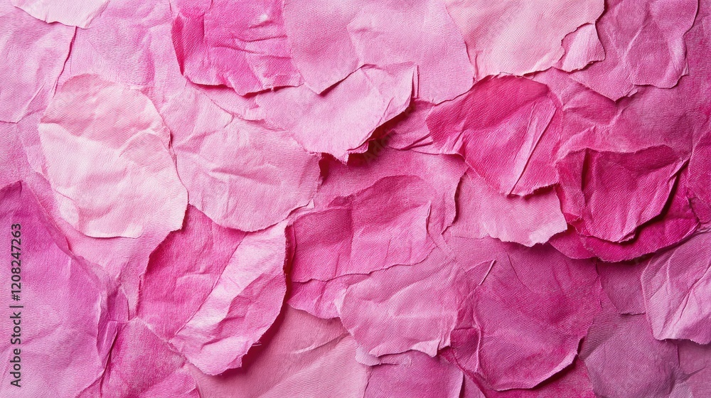 Aufkleber pink textured mulberry paper background with an abstract pattern showcasing varying shades of pink f