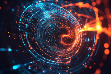 Obraz premium Global Network Map with Illuminated Digital Connections Highlighting International Communication, Cyber Technology, and Futuristic Data Visualization