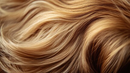Naklejka premium Close up of Smooth Fluffy Dog Fur with Natural Color and Soft Texture on Blurred Background Ideal for Pet Grooming or Animal Care Themes