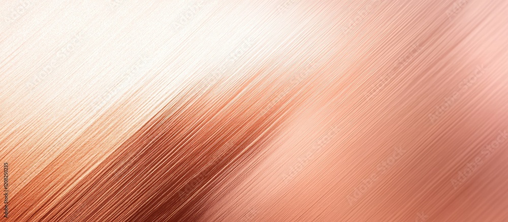 Poster peach brushed metal background with soft sheen and smooth texture ideal for minimalist design and em