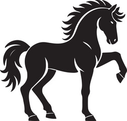 Horse icon silhouette vector with white background