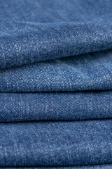 new blue denim fabric for the production of clothing and other items