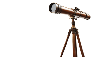 telescope isolated on white background