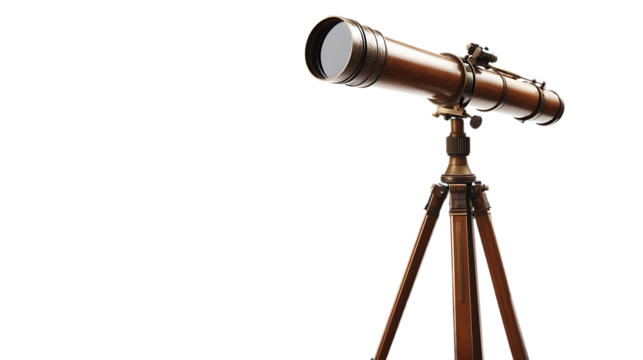 telescope isolated on white background