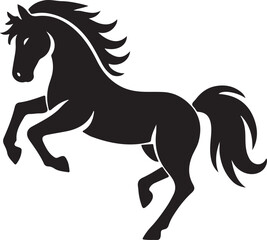 Horse icon silhouette vector with white background