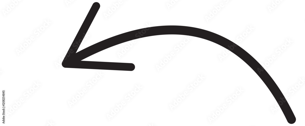 Poster black long arrow icon . vector of trendy long arrow left and right in flat style arrow or web design