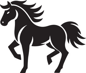 Horse icon silhouette vector with white background