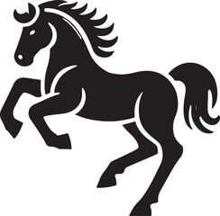 Horse icon silhouette vector with white background