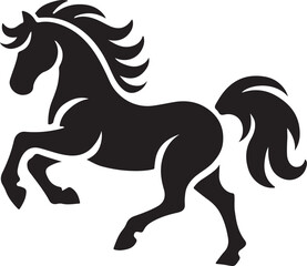 Horse icon silhouette vector with white background