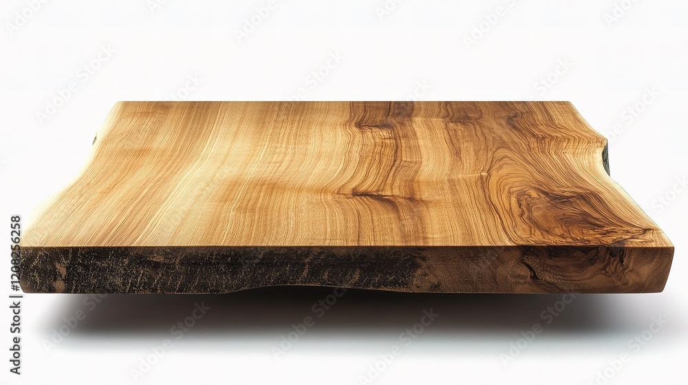 Poster empty wooden table top isolated with smooth surface and grain