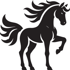 Horse icon silhouette vector with white background