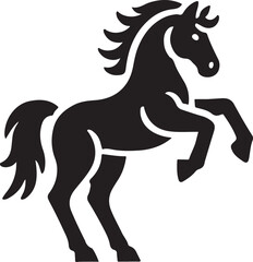 Horse icon silhouette vector with white background
