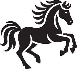 Horse icon silhouette vector with white background