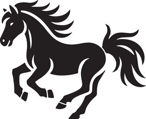 Horse icon silhouette vector with white background