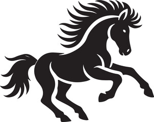Horse icon silhouette vector with white background