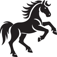 Horse icon silhouette vector with white background