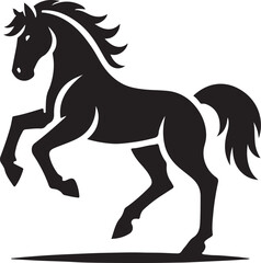 Horse icon silhouette vector with white background