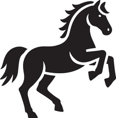 Horse icon silhouette vector with white background