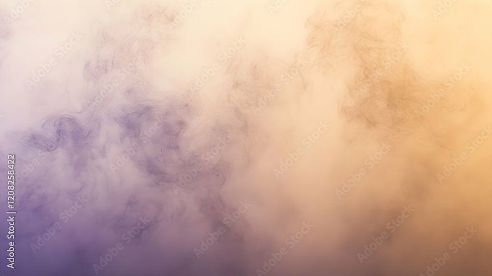 Canvas Prints mist dispersing gently into a gradient beige and lavender background, softly illuminated to enhance 