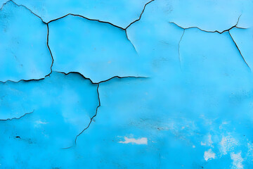 Obraz premium Cracked Blue Paint Abstract Background
