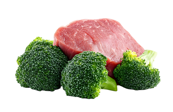 Crude tune steak with broccoli cabbage