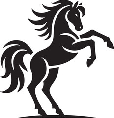 Horse icon silhouette vector with white background