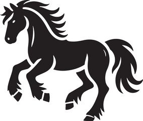Horse icon silhouette vector with white background