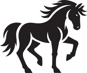 Horse icon silhouette vector with white background