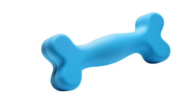 Blue Bone Shaped Dumbbell for Fitness and Exercise Stock Photo