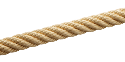 A rope isolated on white background as transparent PNG.AI GENERATED	