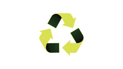 Green Recycling Symbol Vector Icon