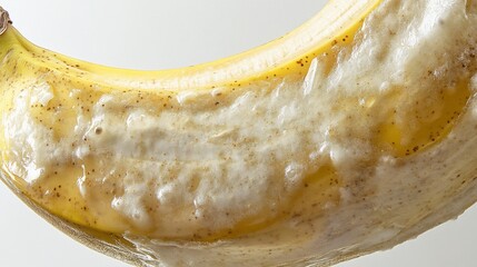 Close-up of a Spoiled Banana with Mold