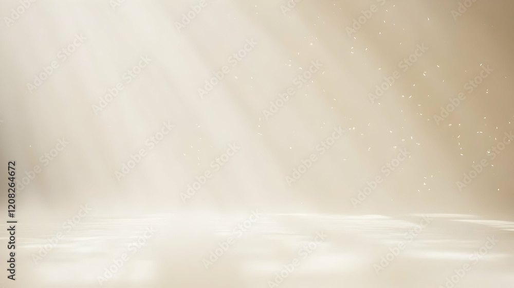 Canvas Prints thin mist particles floating elegantly against a solid ivory background, softly illuminated for enha