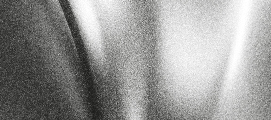 3d grainy liquid gradient texture with monochrome waves. Distressed rough noise background with vintage stipple effect. Gritty halftone spray dot texture. Glitter ombre poster. Trendy grain vector bg