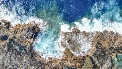 waves by the coast of Lanzarote